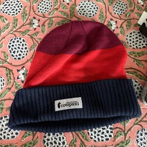 Cotopaxi Red and Blue Beanie